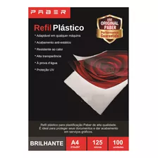 100 Unidades Refil De Plastificação 125 Micras A4 220x307mm