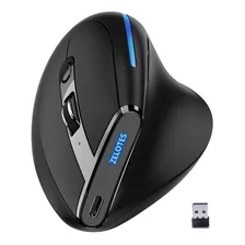 Mouse Game Vertical Zelotes S/fio+bluetooth Wif,recarregável Cor Preto