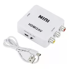 Mini Adaptador Conversor De Hdmi Para Video Composto Rca 2av