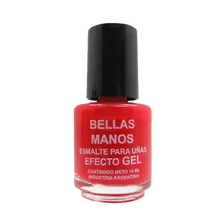 Esmalte Gel Sin Cabina Rojo Coral N°120 X 14 Ml Bellas Manos