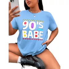 Camiseta Oversized Anos 90 T Shirt Feminina Skatista Cores