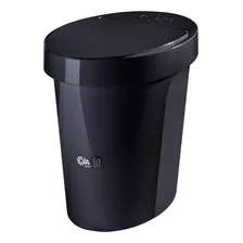 Lixeira Oval 5l Polietileno Preto Brinox Brinox