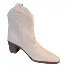 Botas Cowboy Con Diseño Bordado Tacon Grueso Importadas Moda