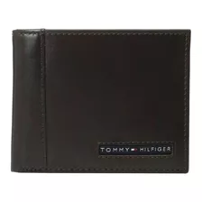 Billetera Tommy Hilfiger 31tl22x063 Color Brown De Cuero - 8.8cm X 11.4cm X 1cm