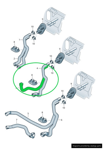 Manguera Calefaccin Audi A4 Quattro 2000-2008 8e1819371b Foto 6