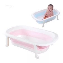 Banheira Bebê Infantil Retrátil Em Silicone 30kg Pimpolho Cor Rosa