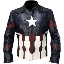 Chamarra Chaqueta De Piel De Marvel Disfraz De Capitan America Para Adultos Hombres Envio Gratis