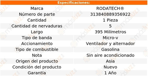 (1) Banda Accesorios Micro-v 944 2.5l 4 Cil S/aa 83/85 Foto 2