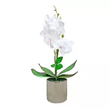 Planta Vara Flor Orquidea Artificial 88 Cm Maceta Grande 