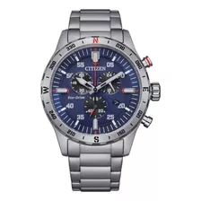 Cronógrafo Citizen At2520-89l Para Hombre Con Esfera Azul Y