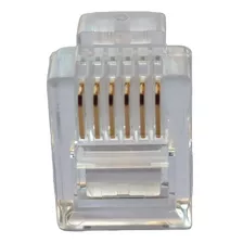 Conector Modular Rj-11 6x6 Vias P/ks Telefonia Kit 6-peças