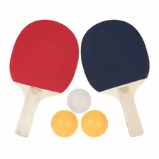 Kit Ping Pong Tênis De Mesa 2 Raquetes 3 Bolinhas