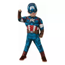 Disfraz Capitan America Marvel Niño Con Musculos