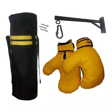 Saco De Boxeo Mas Guantes Y Soporte De Pared