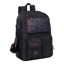 Mochila Mujer Fusion K-pop Glitter Negro Head