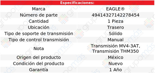 Soporte Transmisin Tras Eagle C35 5.0l 8 Cil Std 1966_1981 Foto 2