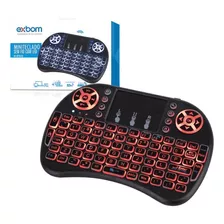 Mini Teclado Controle Usb Smart Tv Box Pc Exbom Bk-bti8led