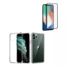 Funda Reforzada Mas Vidrio Full Cover Para iPhone 11 Pro