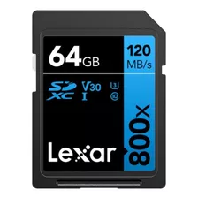 Memoria Sd Lexar 800x 64gb High-performance Sdxc 120mb/s