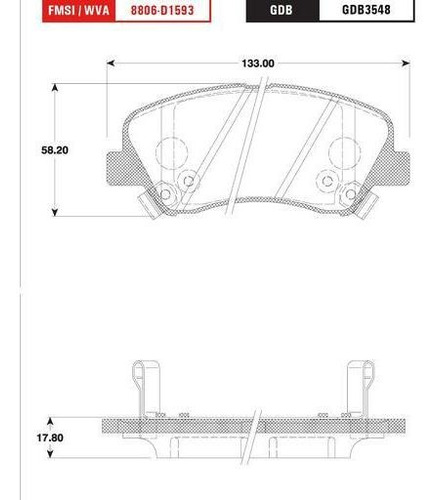 Balata Delantero Trw Gdb3548 Para Hyundai Accent 2017 2018 Foto 2