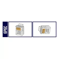 Pack 100 Conector Rj45 6p6c Red Conectores Macho Cat6