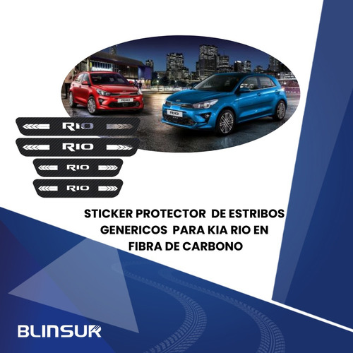 Cinta Protectora Bl Embellecedora Estribos Para Kia Rio Foto 2