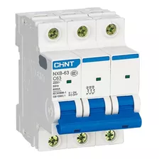 Interruptor Riel Din Modelo Nxb Chint 3 Polos 63a