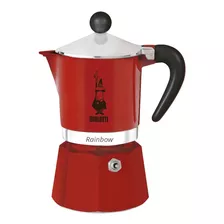 Cafetera Bialetti Rainbow 6 Cups Manual Roja Italiana