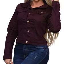 Jaqueta Jeans Feminina Com Lycra Moda Blogueirinha Tendencia