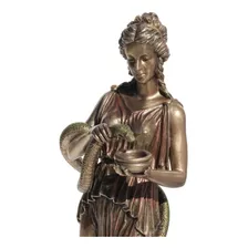 Hermosa Figura Veronese Higia Diosa Griega De La Salud Color Bronce