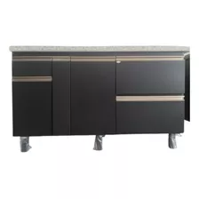 Gabinete Cozinha Munique Black Intense 1,44cm Mm