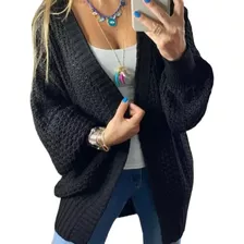 Casaco Kimono Blusa De Frio Femi Tricot Cardigã Inverno Moda