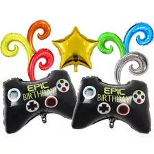 Set Globos Videojuegos Joystick Ps Fiestas Cumpleaños Niños