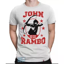 Camiseta John Rambo Sylvester Stallone Camisa Filme Anos 80