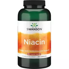 Niacina Swanson Energía Y Apoyo Cardiovascular 500mg 250ct Sabor Sin Sabor