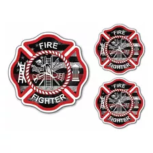 Paquete De 3 Insignia De Bomberos De La Cruz Maltesa Fina Lí