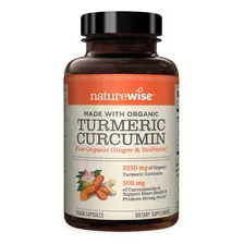 Naturewise Curcumina Curcuma 2250 Mg | 95% De Curcuminoides