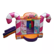 Castillo Inflable Marca Castilindo Tematica Candy C/tobogan