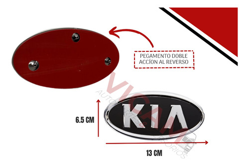Emblema Kia Autoadherible 13 X 6.5 Cm Foto 3