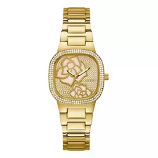 Relógio Guess Feminino Flor Dourado Analógico Gw0544l2