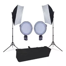 Kit Luz Continua Softbox 50x70 Luz De Led Com Dimmer Tripe