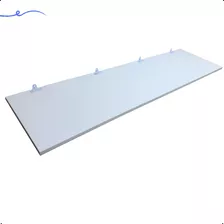 1 Prateleira 110x25 Mdf Branco C/suporte Cozinha Quarto Sala