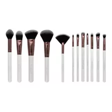 Brochas De Maquillaje Fascino Universal Tools Set X12 Color Blanco