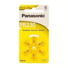 Pilas De Audiología Panasonic Pr230 Tamaño 10 1.4v X6u