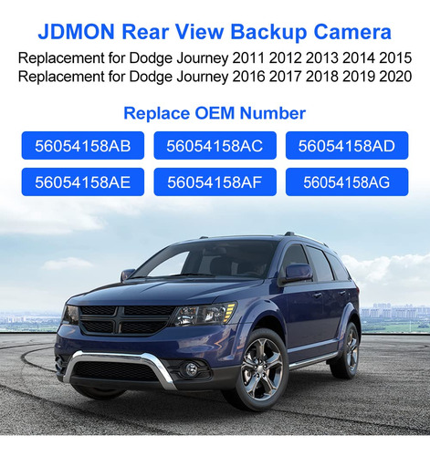 Jdmon Camara De Vision Trasera Compatible Con Dodge Journey Foto 2