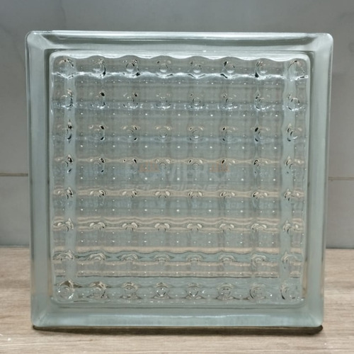 Ladrillo De Vidrio Cuadriculado Cristal 19cm X 19cm X 8cm