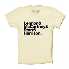Playera The Beatles Names Lennon Maccartney Starr Harrison 