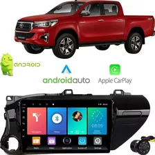 Multimidia Android Carplay Hilux 2016-2021 10 Pol + Câmera