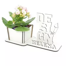 5 Porta Flores Display Personalizado Mdf Branco Design