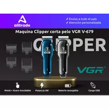 Cortadora De Pelo Barba Vgr V-679 Ajuste Hoja Recargable Color Azul